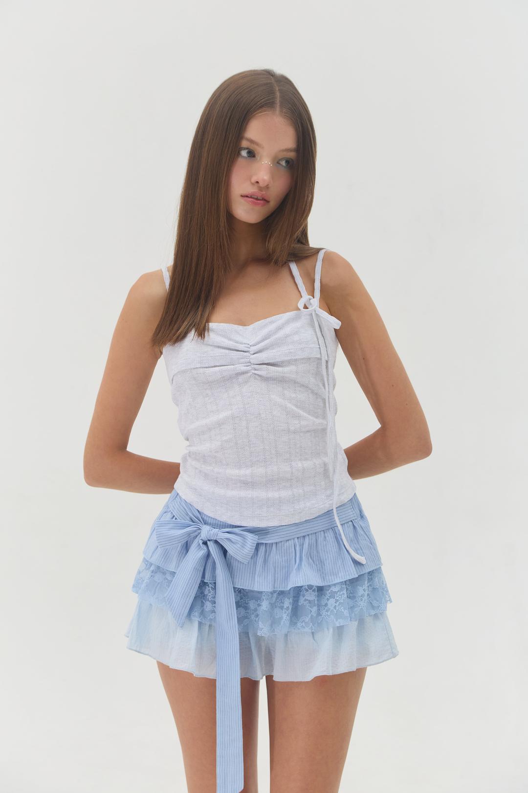 Fairy Sleeveless Strap Top [Dusty Melange]