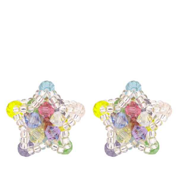 Star Beads Earrings (Rainbow)