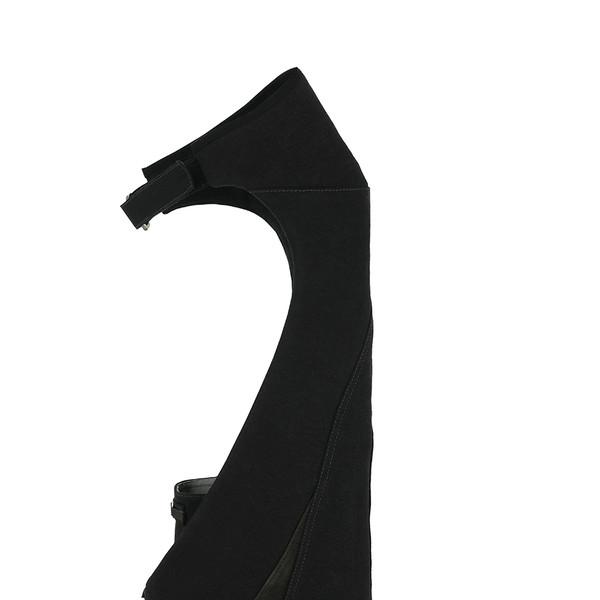 PADDED LAYERING KNEE-HIGH BOOTS 01 BLACK
