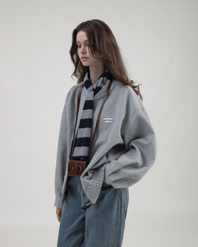 LETM 스트라이프 스카프 (그레이)