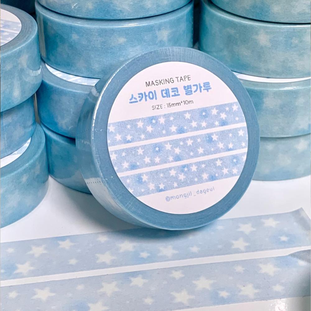 [몽질다글] 스카이 데코 별가루 마스킹테이프