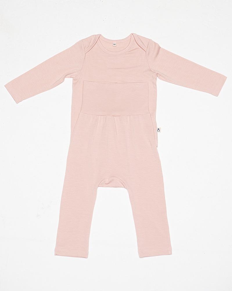 Tencel long sleeve & leggings set - light pink