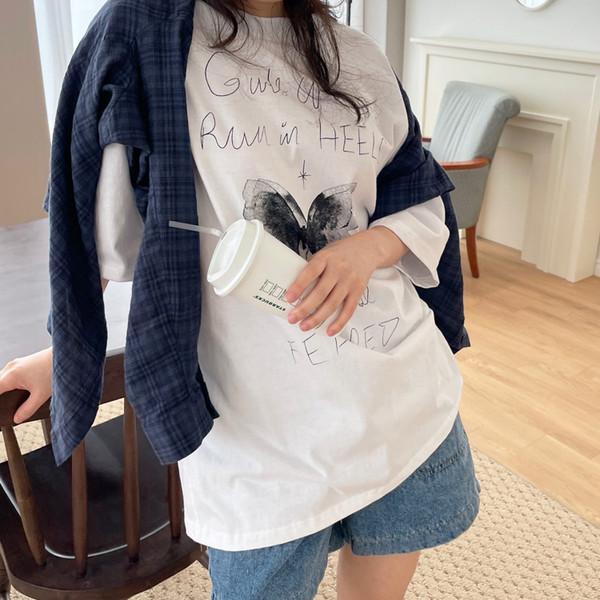 Mue Butterfly Over Fit T-shirts (2color)