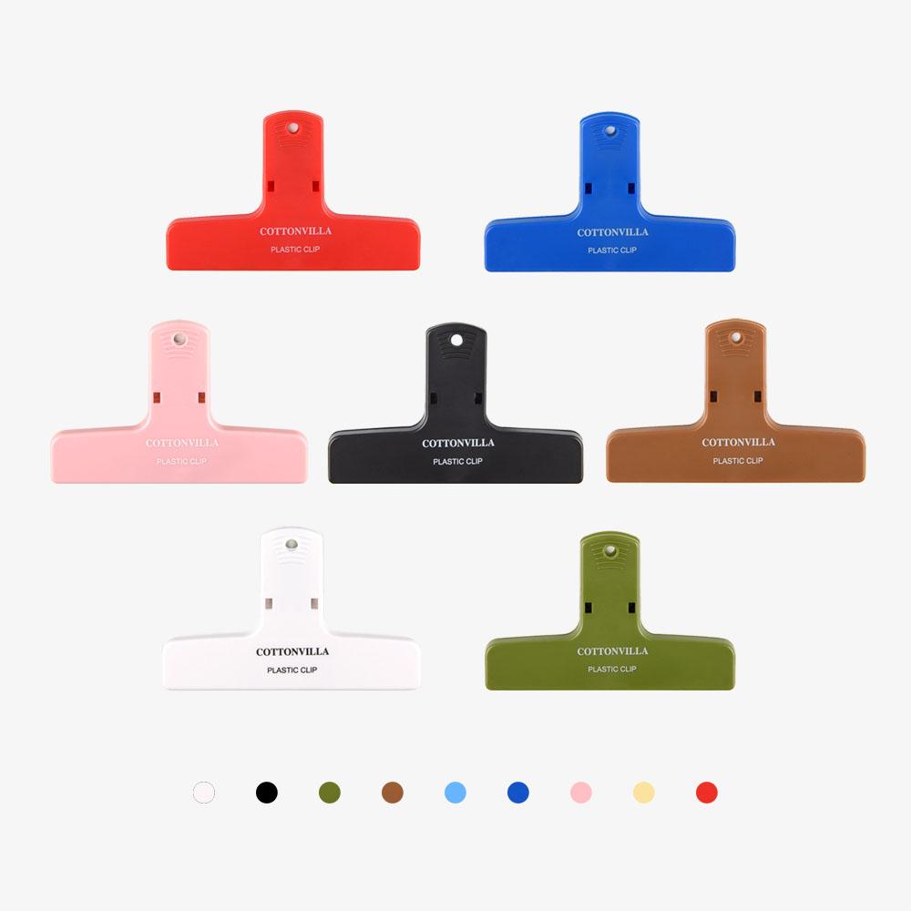 플라스틱 페이퍼 클립 9color 사무용 서류 종이 집게