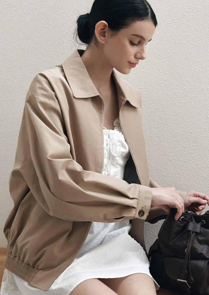lotsyou_Camille Blouson Jacket Beige