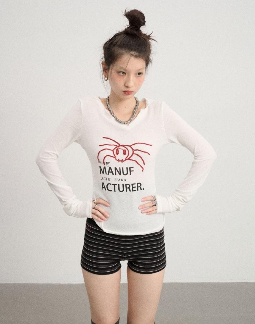 Achihara Chaos Spider Slim Hoodie Top (2color)