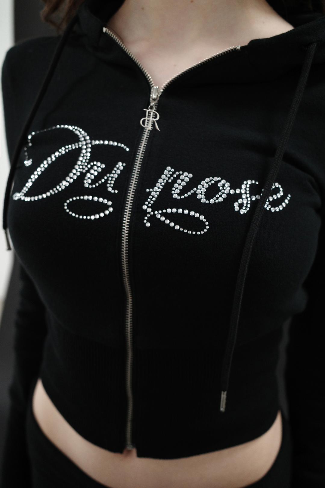 [1st Pre-order] RIB POINT HOOD ZIPUP (BLACK) 4/5~ 결제순 발송