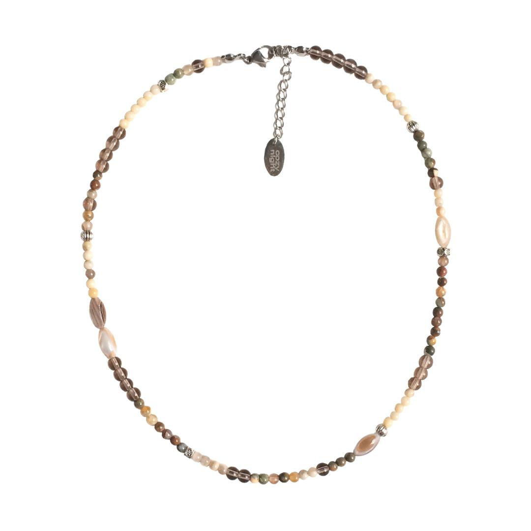 brown gem necklace