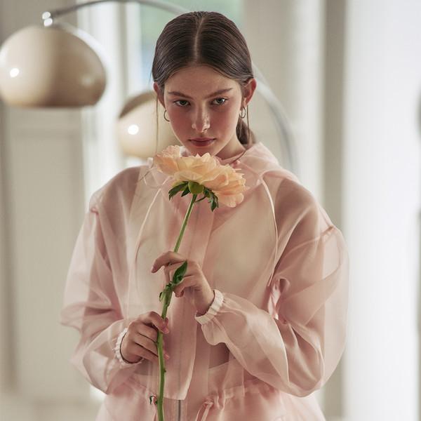 06.10 예약발송 [FLEURIR] SILK ORGANZA WINDBREAKER (APRICOT)