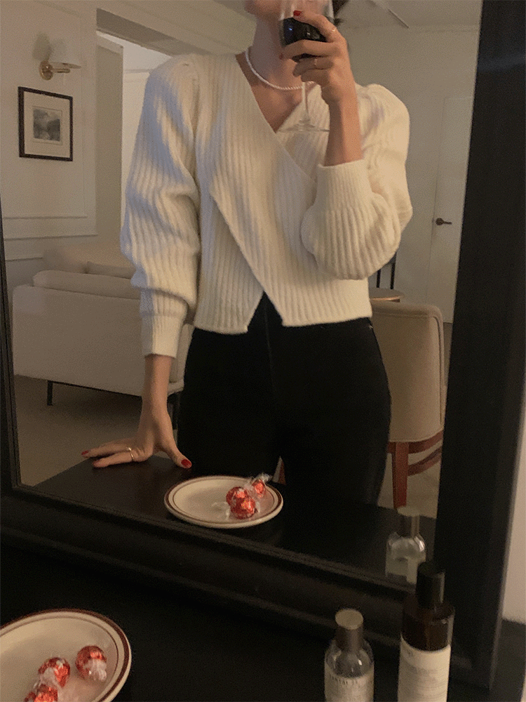 라이즈 울 랩 니트(3color)