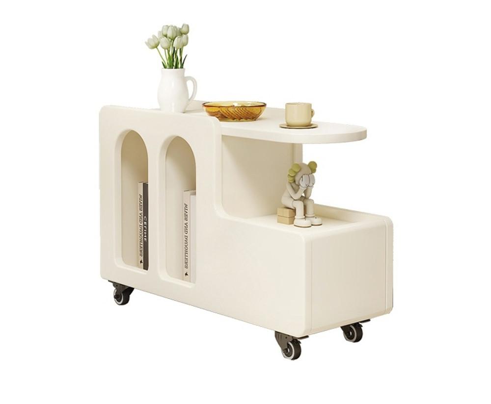 Cream Magazine Storage Trolley 잡지 책 360 멀티 수납 트롤리
