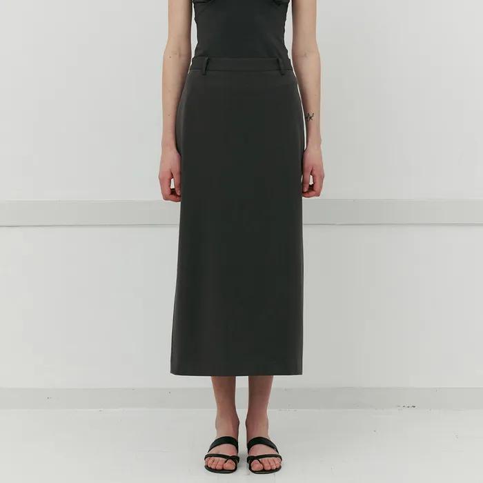 [7th 리오더] H-Line Maxi Skirt_Charcoal