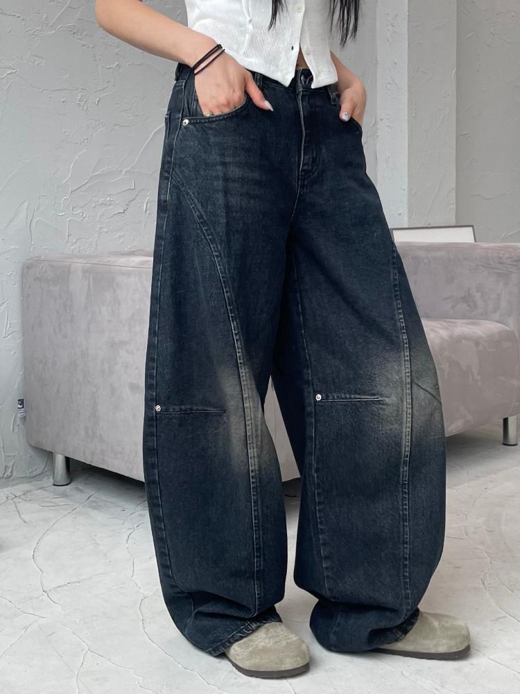 데빌 리벳 포인트 벌룬 와이드 팬츠