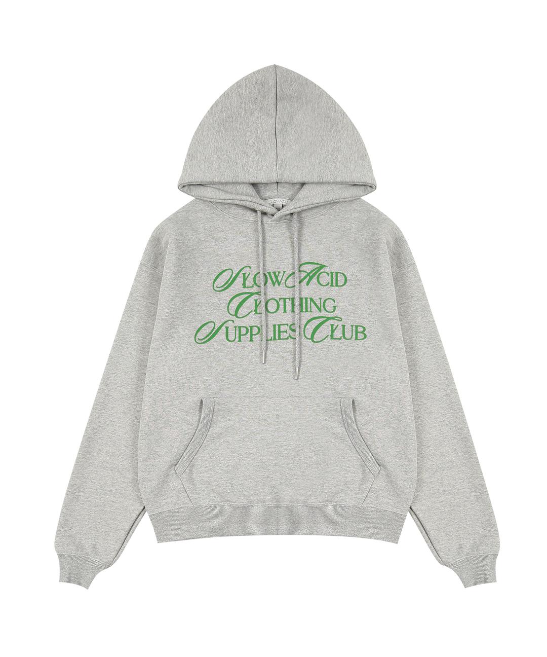 SCRIPT BASIC HOODIE [MELANGE GREY]