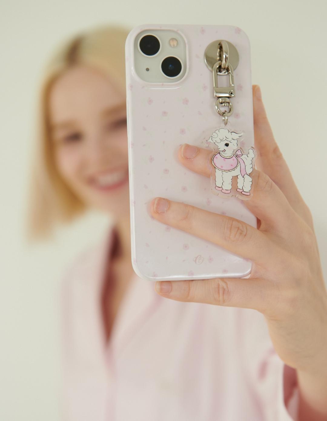 (Hard) Flower Milk Powder case - Soft pink