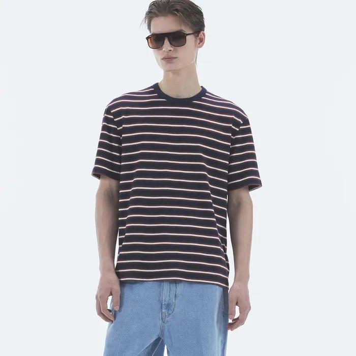 STRIPE BASIC SHORT SLEEVE T-SHIRT NAVY