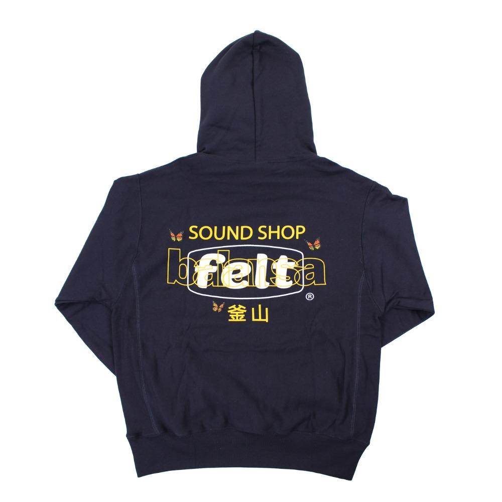 balansa exclusive felt hoodie navy