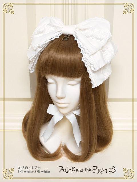 Dolly Ribbon Head Dress - オフ白 White