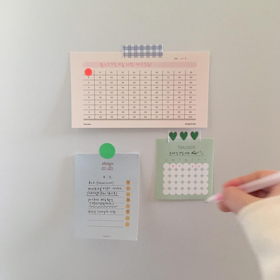 [GOOD BYE] 100Days tracker card