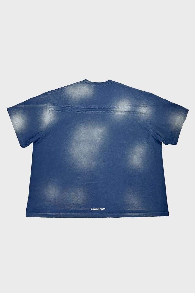 Back detail t shirt - Washed Navy
