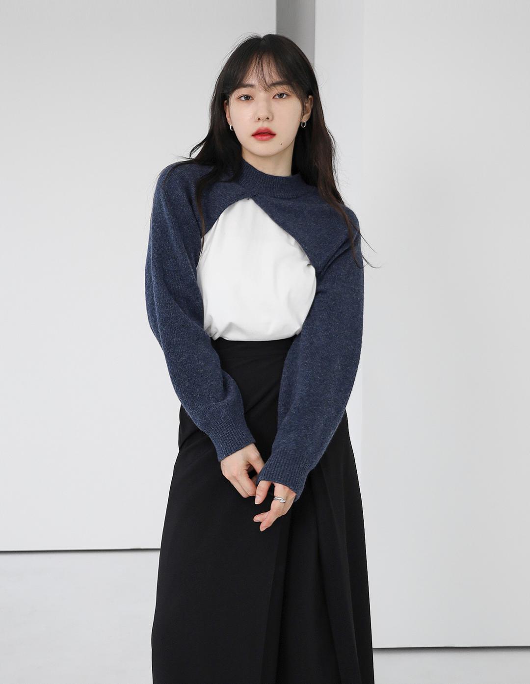 Unbal Round Bolero Knit