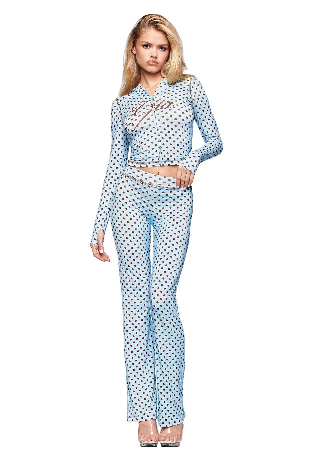 BLARE TRACKPANT - BLUE POLKA DOT