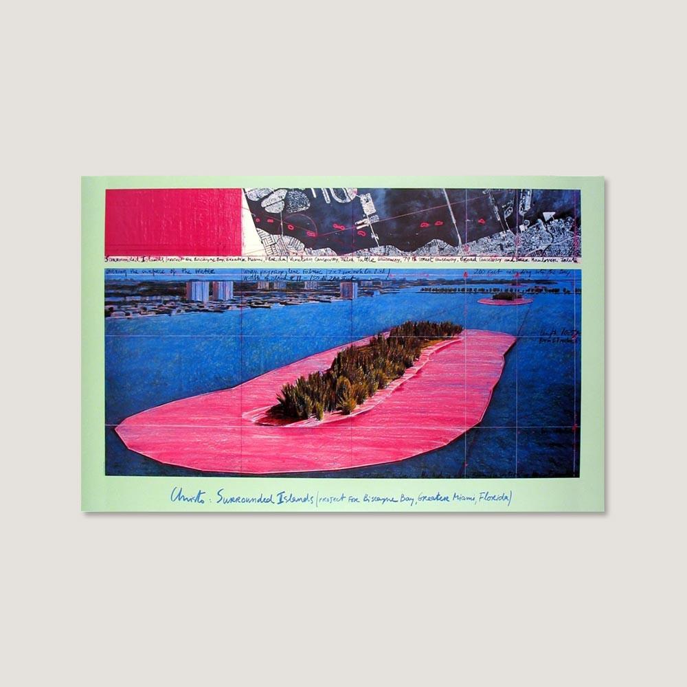 크리스토 자바체프 Surrounded Islands (액자 포함) 99 x 63.5 cm