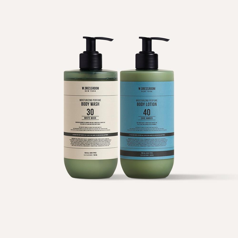 [1+1] 모이스처라이징 퍼퓸 바디워시 & 바디로션 500ml (8종 택2)