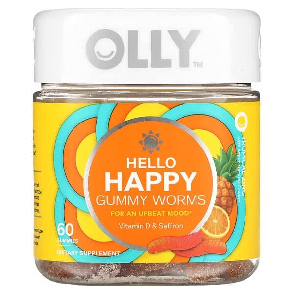 OLLY, 헬로 해피, 구미젤리 웜, 트로피칼 징, 구미젤리 60개