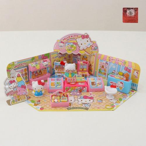 산리오 키티 아이스크림 가게 피규어 세트