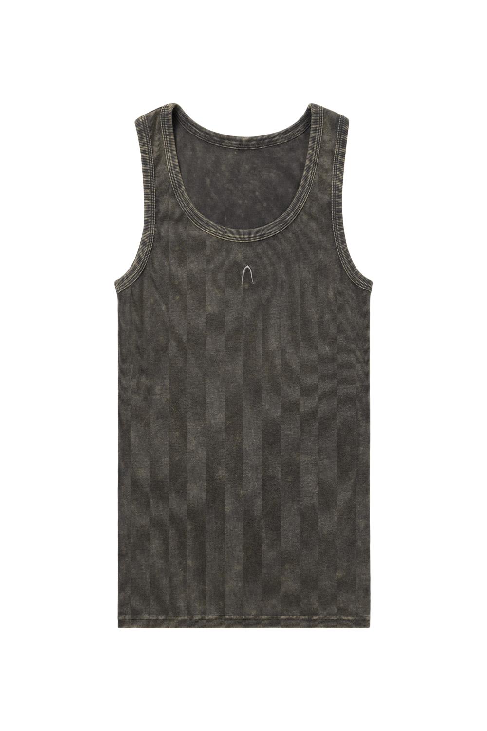 [7.14 예약배송] Vintage Washed Logo Sleeveless (Dark Gray)