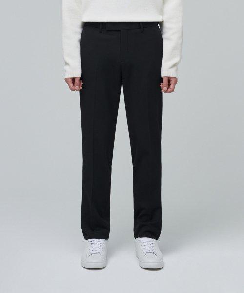 헤비웨이트 속기모 테이퍼드 히든 밴딩 10부 슬랙스 [블랙]