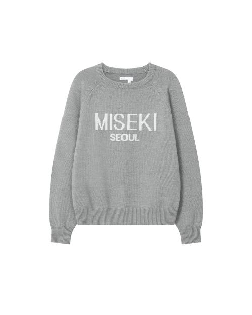 Misekiseoul logo knit GREY