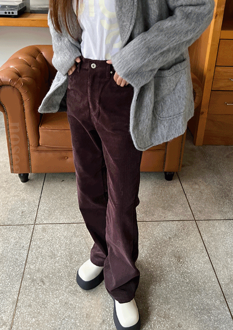 세미 부츠컷 코듀로이 팬츠 (2color)