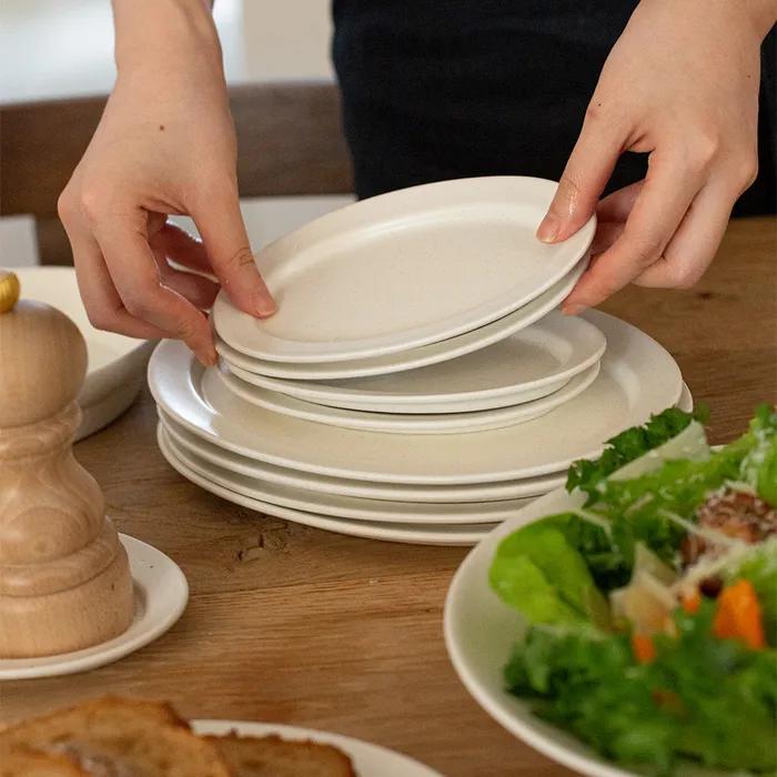 고운 하나 타원 접시