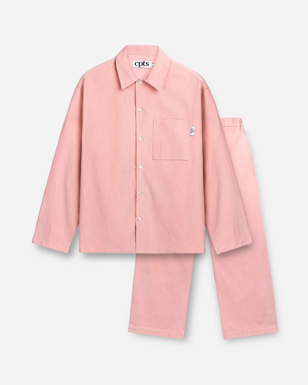 CORDUROY LONG SLEEVED SETS_PINK