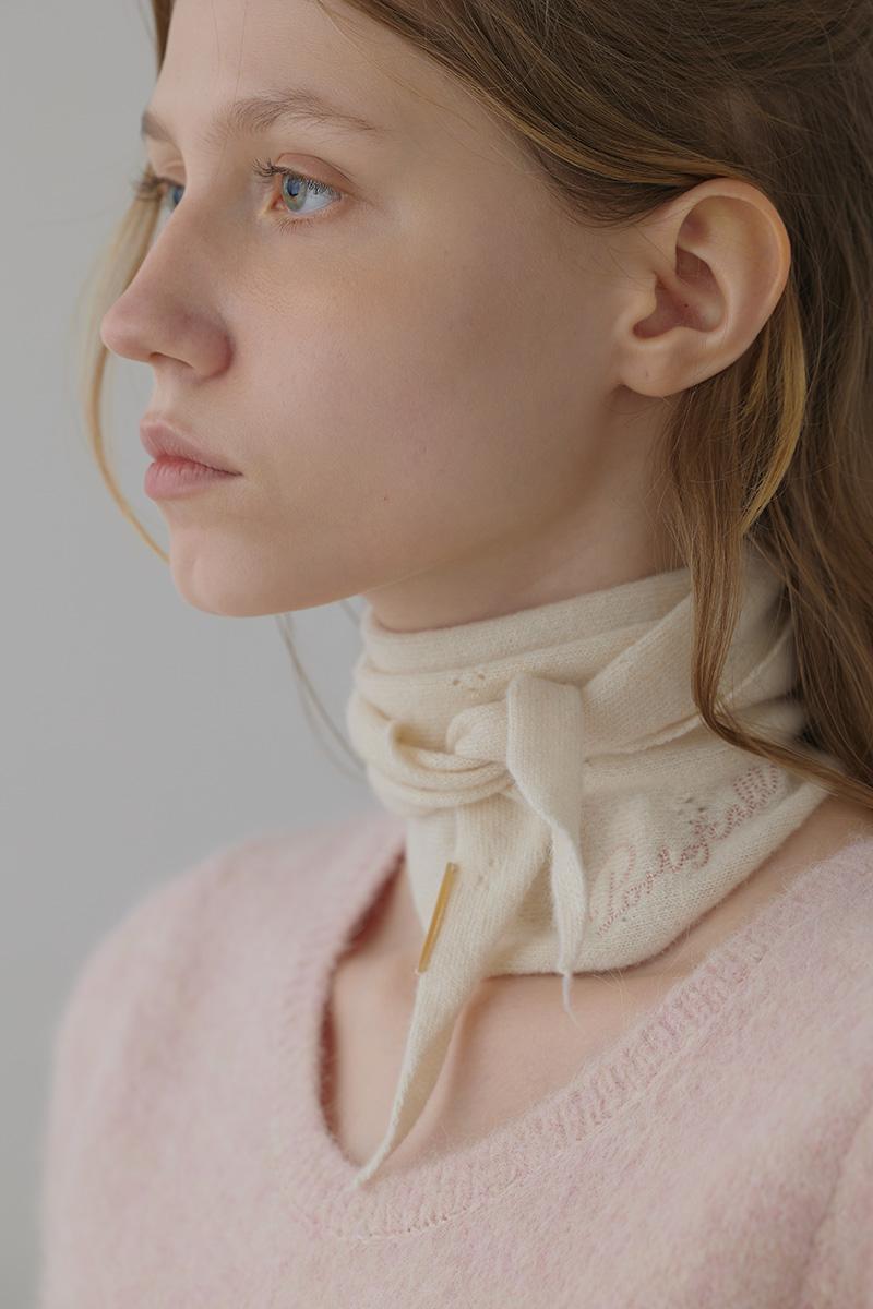 [5차_1/17예약배송]amelia petit knit scarf_ivory