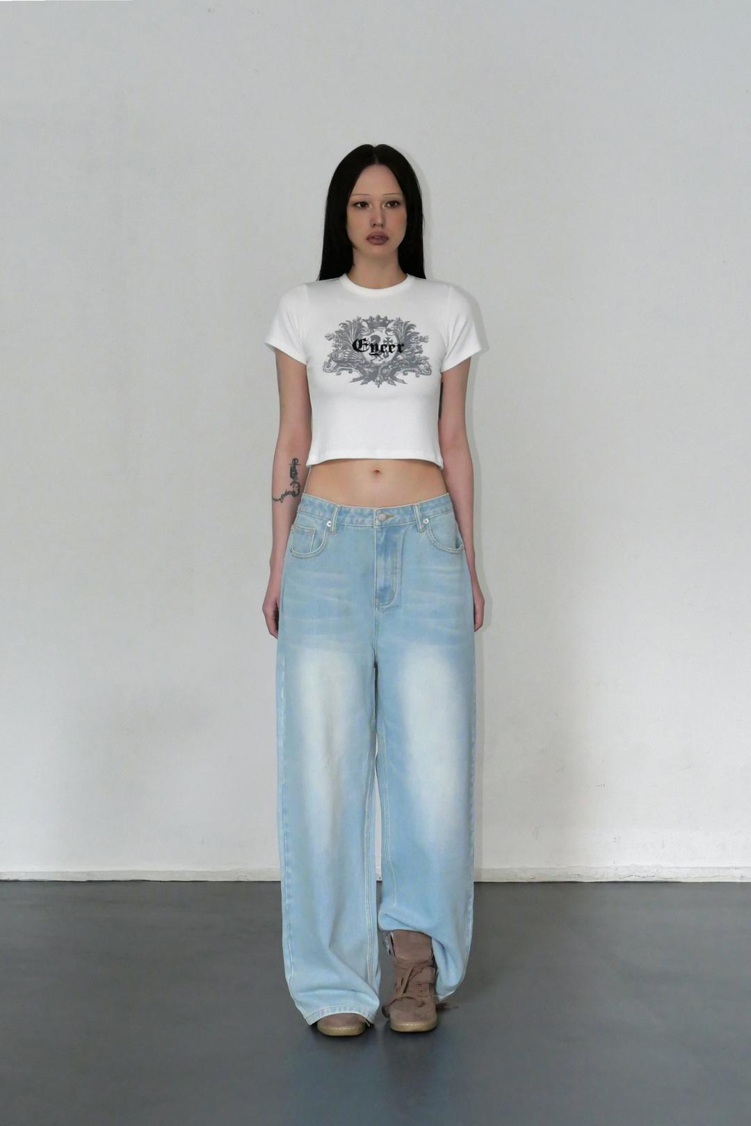 Classic Graphic Short Sleeve Top - White