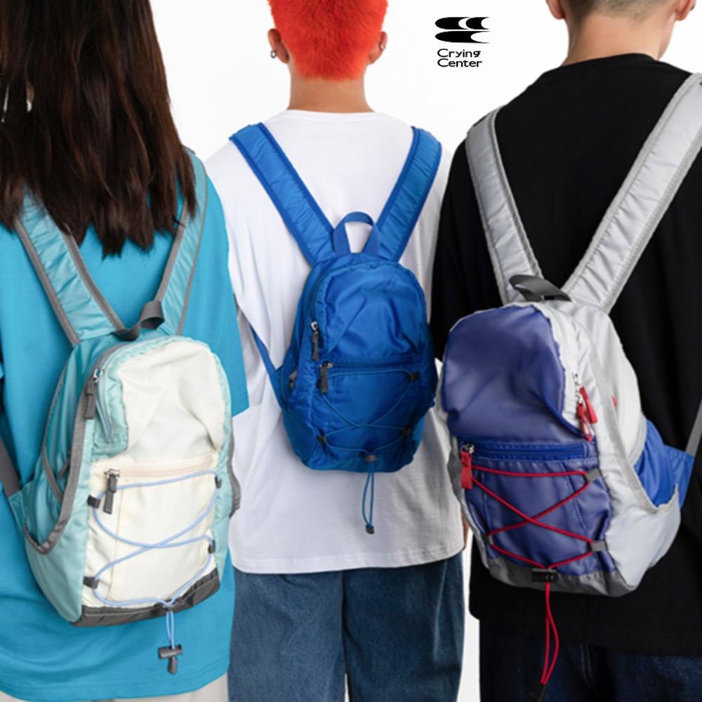 CRYINGCENTER 크라잉센터 가방 y2k 백팩 스토퍼끈 가방 하이킹 등산 가방