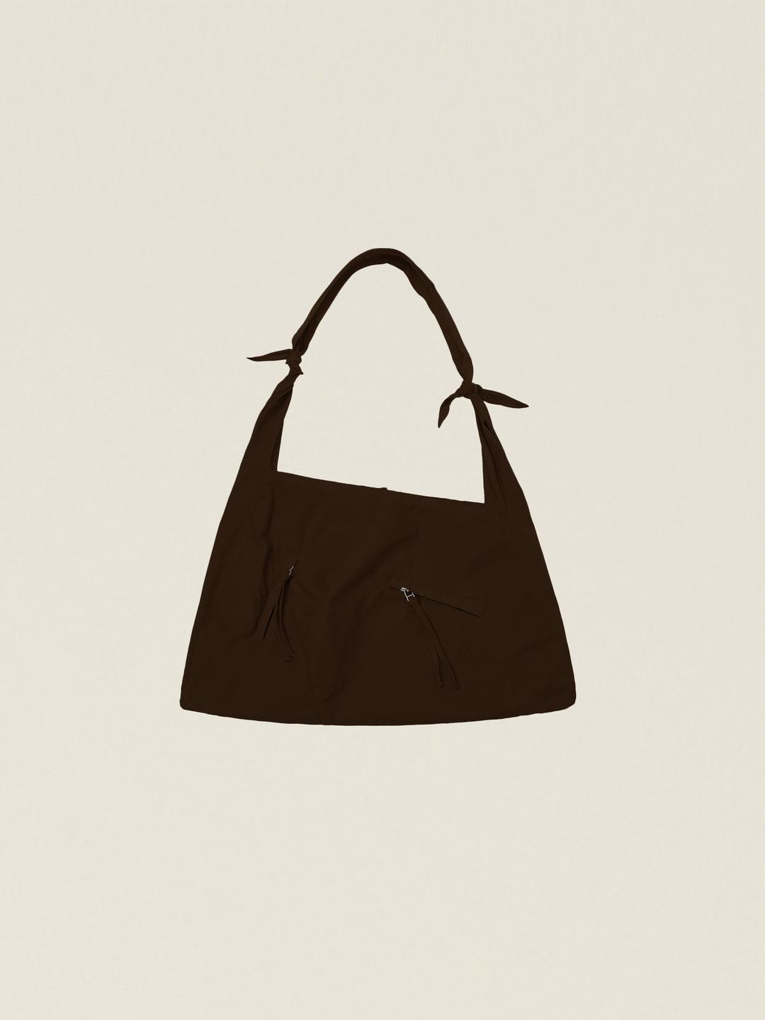 GARMENT DYED 2 WAY STRAP TOTE BAG (LARGE)  BROWN