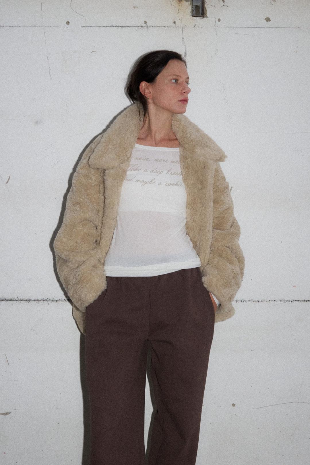 [2nd] Evening fur jacket - Beige