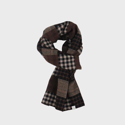 Patchwork Muffler (Brown)