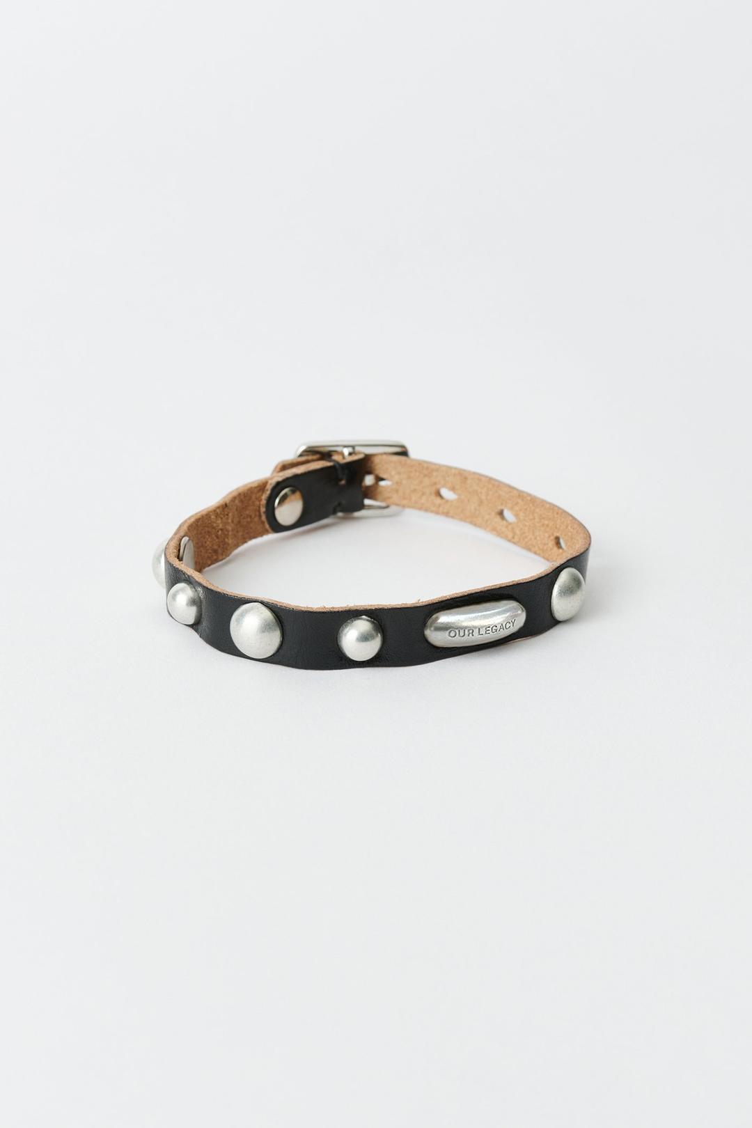 Super Slim Bracelet Deep Black Leather