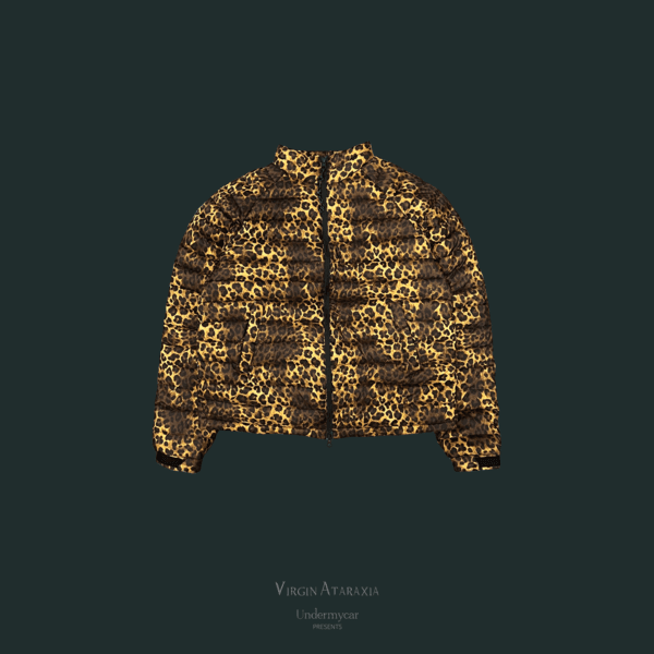 HOMMAGE EMBRACED AVIATOR SLIM PUFFER JACKET - LEOPARD