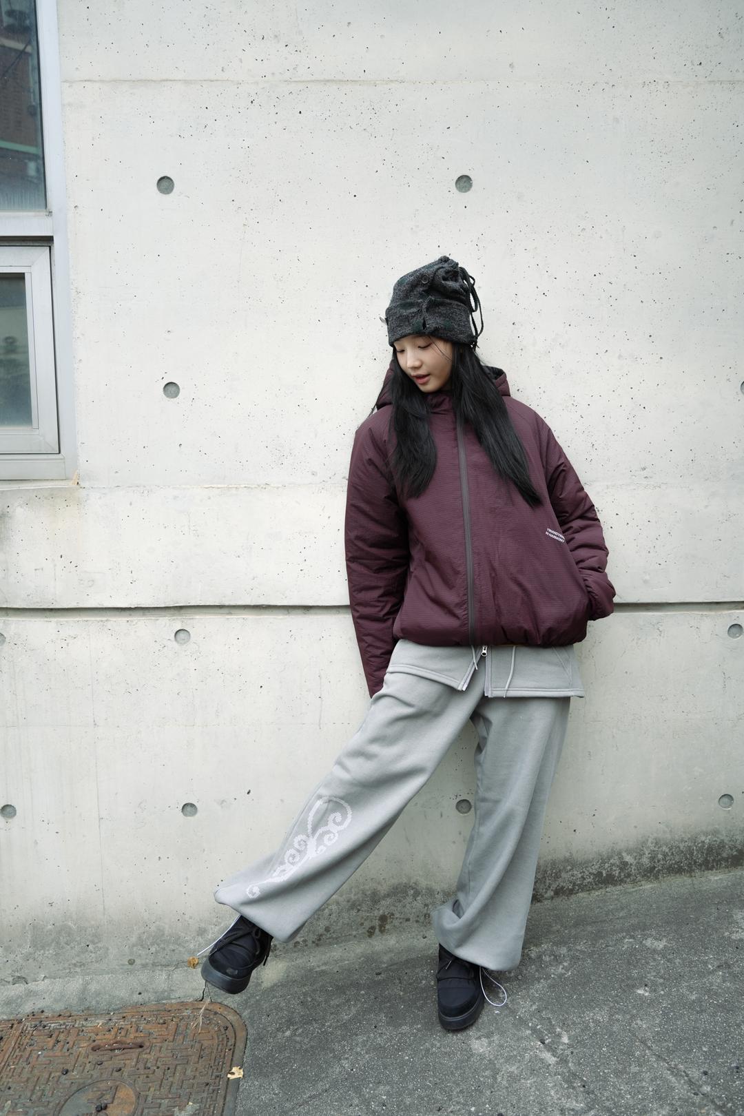 [2차 리오더] Reversible padded jacket, burgundy