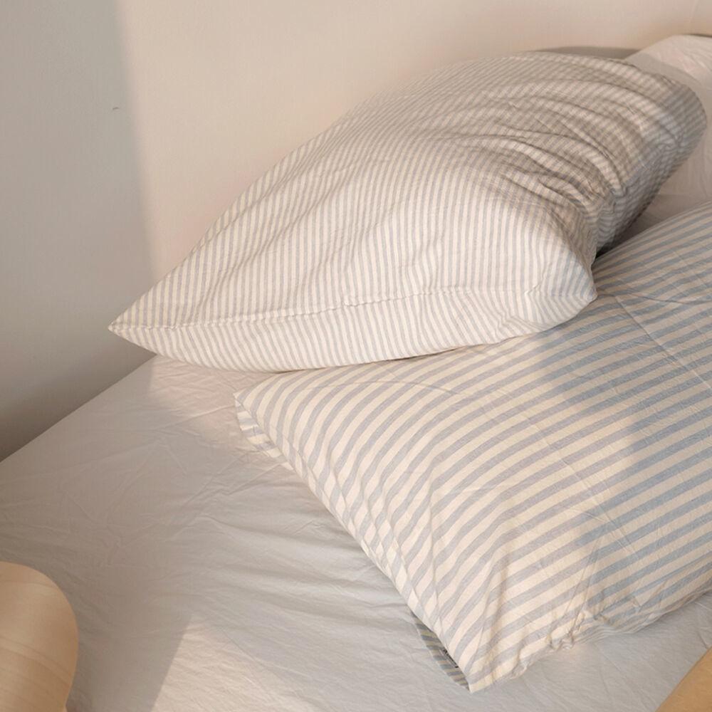 Natural stripe pillow cover (2type)
