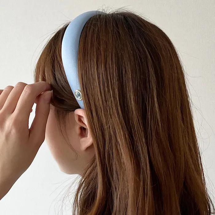 Cameo Satin Volume HairBand [AiryBlue]