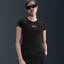 M 나이키반팔티 OQC IB2445-010 스포츠웨어 여성 슬림 반팔 그래픽 티셔츠