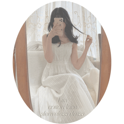 잇힝 Lita cotton sleeveless lace dress 코튼 끈 레이스 원피스