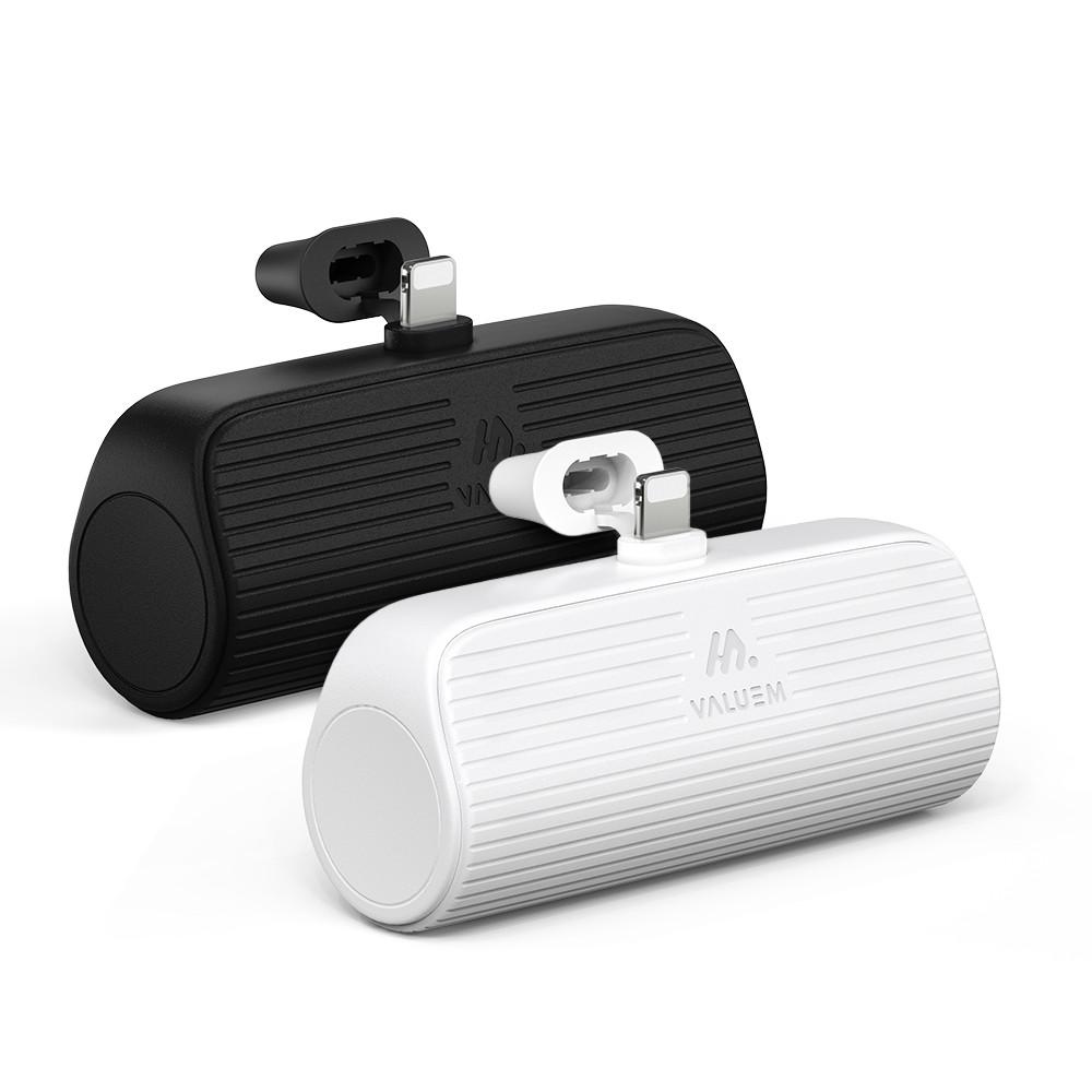 [사전예약] 밸류엠 미니 무선 일체형 도킹형 보조배터리 5000mAh 아이폰 8핀 삼성 C타입